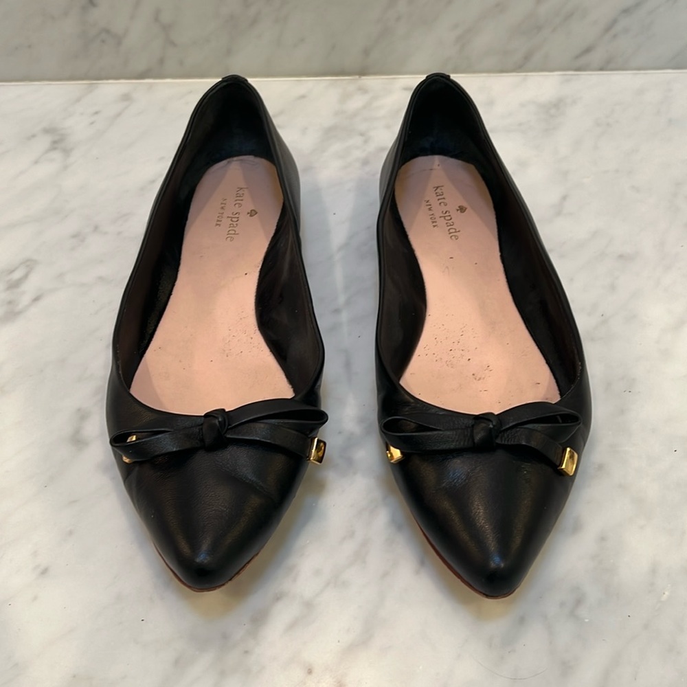 Kate Spade Black Pointed Flats